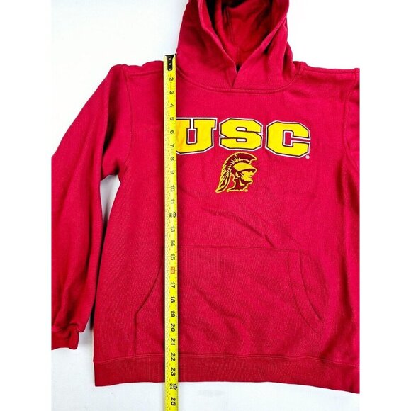 Reebok Heisman Collection Size XL 18/20 Youth USC Trojans Red Pullover Hoodie - Picture 8 of 9